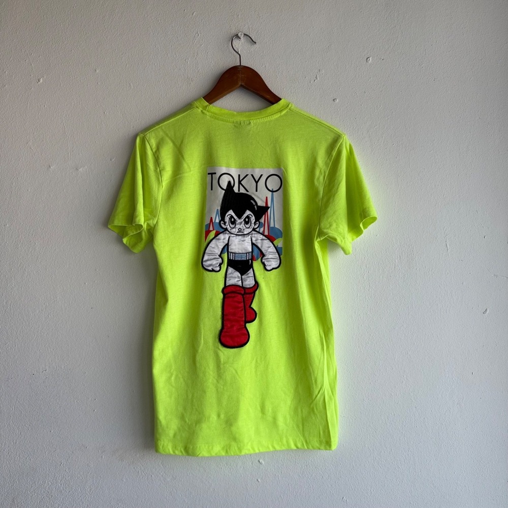 Astro Boy Tokyo Southpole Collab Graphic Tshirt Mens Size Small Neon Green Anime